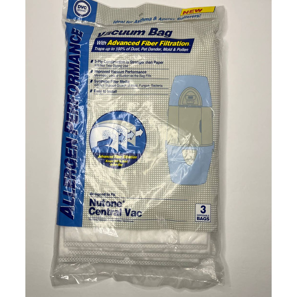 Nutone Central Vac Brand New DVC Brand Vacuum Bags 3 Allergen Performance - Picture 1 of 4